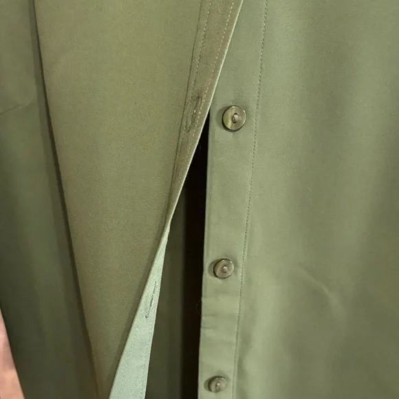 19-3. Blair Sage Green Casual button down top - Picture 4 of 6